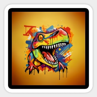 Graffiti Dinosaur Sticker